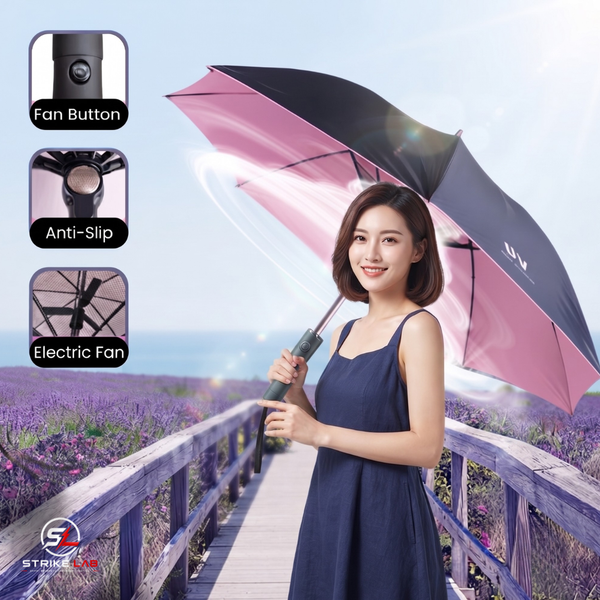 Portable Cooling Fan Umbrella