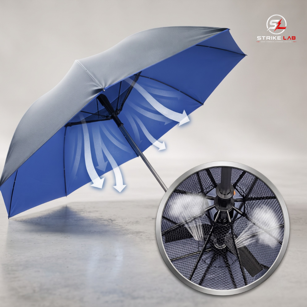 Portable Cooling Fan Umbrella