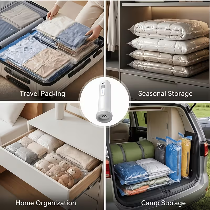 Travel Vacuum Bags with Electric Pump | 7-Piece Set