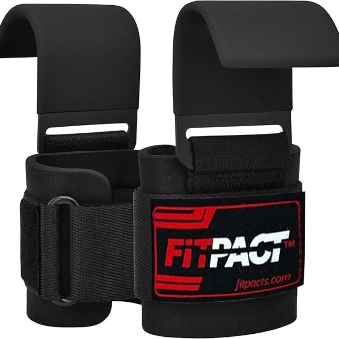 LORDEX Pro Heavy-Duty Lifting Hooks | Ultimate Grip & Wrist Support Straps