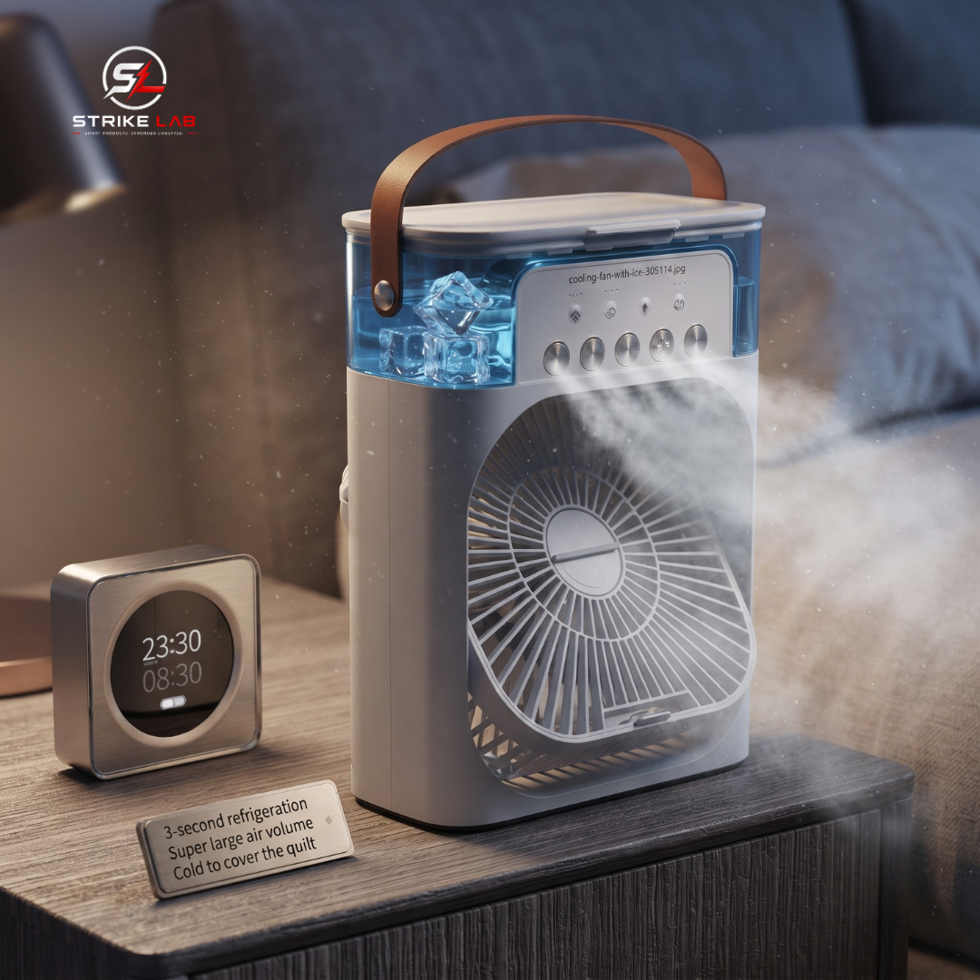 Portable Cooling Fan With Ice