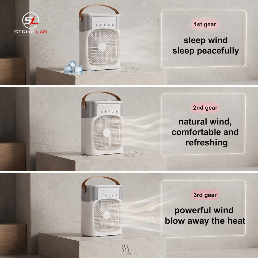 Portable Cooling Fan With Ice