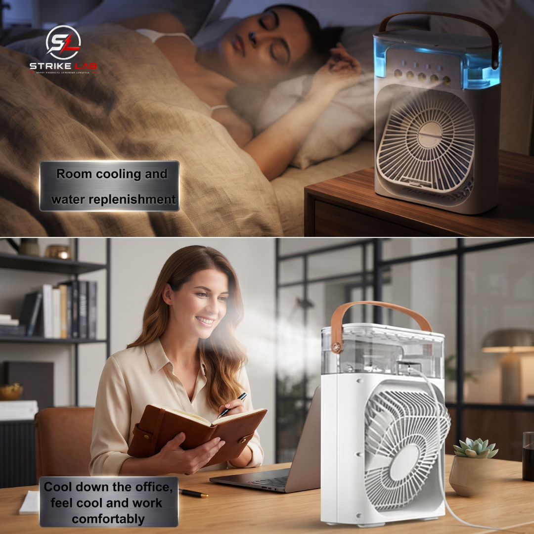 Portable Cooling Fan With Ice