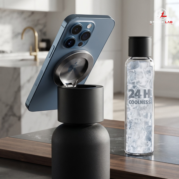 Vacuum Insulated Water Bottle with Phone Stand